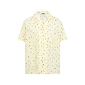 Jil Sander Men Short-Sleeved Shirt With Floral Print